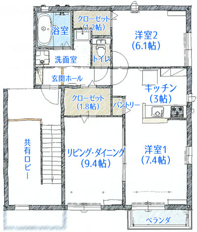 2LDKタイプ（参考）